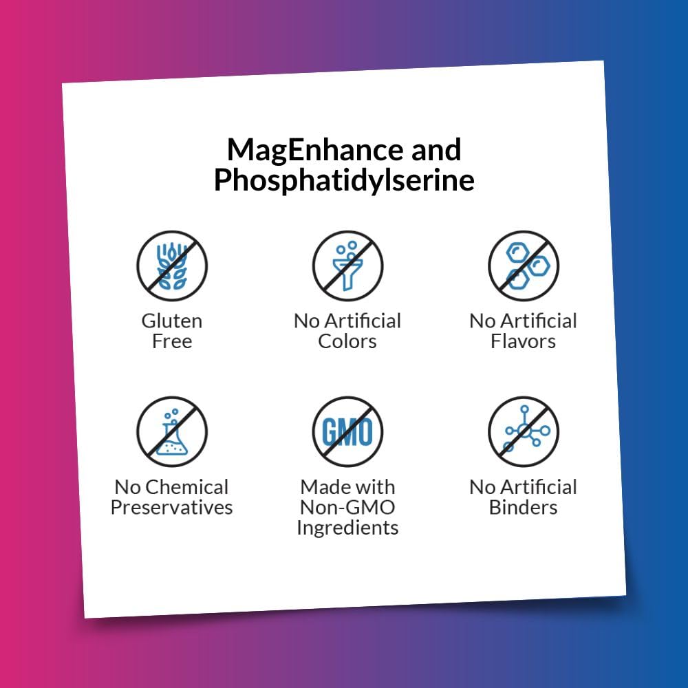Intelligent Labs 2-in-1 Bundle of MagEnhance Triple Magnesium Complex (Magnesium L-Threonate, Glycinate, and Taurate) + Pure Phosphatidylserine 100mg, GMO and Soy-Free, 30-Day Supply Each