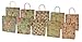 Christmas Large Gift Bags Kraft with Glitter, 10 Pack