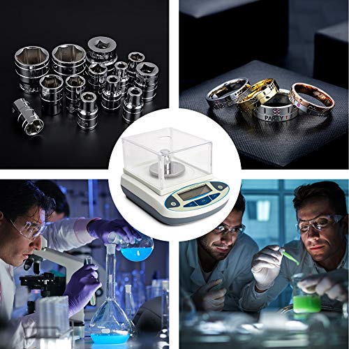 Milligram Lab Scientific Analytical Balance Scale Gram High Precision Electronic Weighs Scales Digital LCD Jewelry Counting Scale Scientific Instrument for Laboratory Pharmacy Chemical(500g/0.001g) - Thumbnail 2
