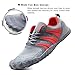 Oranginer Men's Barefoot Shoes Big Toe Box Minimalist Running Shoes for Tennis Run Walk Athletic Gray/Red Size 10