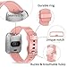 Wepro Bands Compatible with Fitbit Versa Smart Watch, Small, Peach