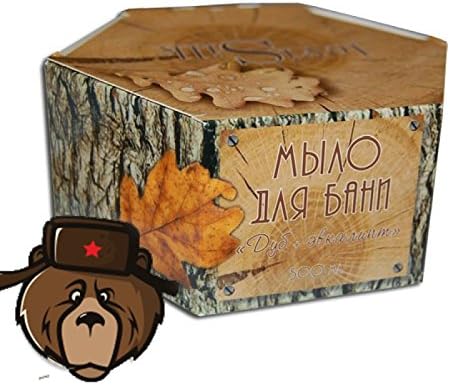 RussianBear Soap "Oak with eucalyptus" for Russian Sauna Banya Bath House (500 ml)