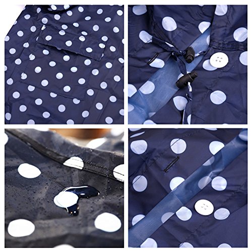 Old Tjikko Rain Coat,Waterproof Raincoat,Portable Rain Poncho For Unisex,Women Polka Dot With Pockets