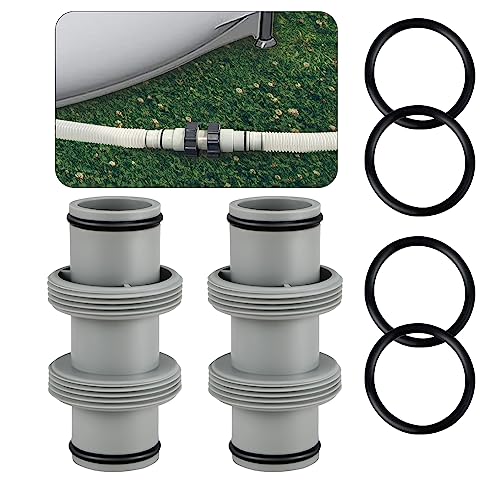 SIGANDG Pool Hose Connector 38 mm, Pool Fittings 38 mm, Connector for Pool Hose Diameter 38 mm, Adapter for Intex/Coleman Pool Hose (2 PCS)