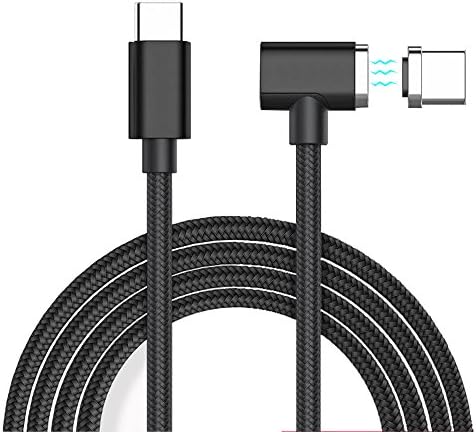 coopsion Magnetic USB C Cable for Macbook Pro, Magnetic USB C to USB C Connection Braided for MacBook Samsung Galaxy S8 Huawei and Moto Z - 1.5M (Black)