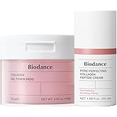 BIODANCE Collagen Hydra-Firm Routine Duo: Collagen Toner Pads & Facial Moisturizer, Hydrating, Firming, Korean Skincare Routine Set for Glass Skin, Korean Skin Care, Valentines Day Gift, Skin Care Set
