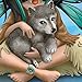 The Hamilton Collection Moonheart, The Spirit of Strength Wolf and Fairy Fantasy Art Figurine