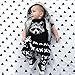 Mosunx Newborn Baby Boys Long Sleeve Outfits T-shirt Tops+Pants Clothes Set (6-12 Month, Black)