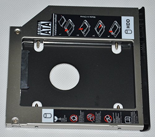 Deyoung 2nd HDD SSD Hard Drive Caddy Adapter for HP Elitebook 2530p 2540p with Matched Bezel