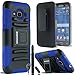 COVRWARE® Samsung Galaxy Core Prime / Prevail LTE - 3 in 1 Bundle - Heavy Duty Combat Armor Holster Case w/ built-in Kickstand, Locking Belt Swivel Clip + [ Screen Protector ] [ Stylus Pen ] - Blue