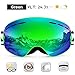Zionor Lagopus X Mini Kids Snowmobile Snowboard Skate Ski Goggles with 100% UV Protection Anti-Fog Detachable Wide Angle Double Panoramic Lens for Youth