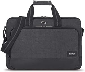 Solo Astor 15.6 Inch Laptop Slim Brief, Grey