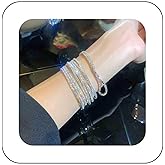 Vacaonio Sparkling Adjustable Tennis Bracelet Chain Gold Cz Crystal Stretch Bracelet Tiny Colorful Rhinestone Bracelets Hand Chain Bling Crystal Chain Bracelet Jewelry For Women