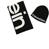 Calvin Klein mens Calvin Klein Logo Hat Scarf Set