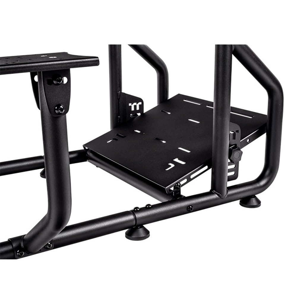 Thermaltake GR300 SIM Racing Cockpit – Racing Rig mit verstellbarem PVC-Rennsitz, Lenkrad-/Pedalhalterung, Shifter Mount – Schwarz (Black) 4