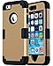 BENTOBEN iPhone SE Case iPhone 5 Case 5S Case 3 in 1 Shockproof Case for iPhone SE 5S 5 Gold/Black