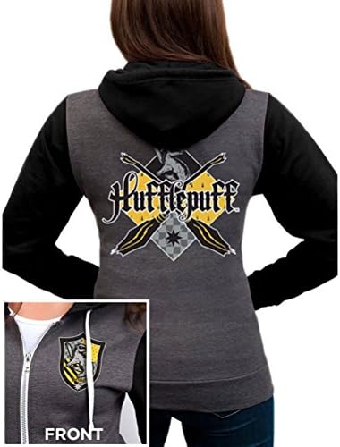 Officially Licensed Ladies Harry Potter Hogwarts Hufflepuff House Crest Zoodie
