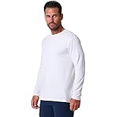 Coolibar UPF 50+ Men's Long Sleeve T-shirt - Sun Protective White, Large