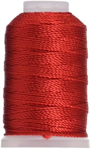 YLI 25002-800 T-135 Pearl Crown Rayon Thread Cord, 100 yd, Red