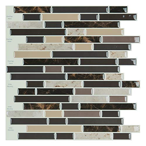 Art3d Self Adhesive Wall Tile (12 x 12inches,10 Tiles) Peel and Stick Backsplash for Kitchen, Bathroom