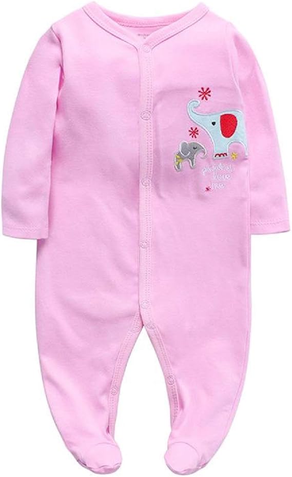 Amazon Co Jp 子供たちはかわいい漫画プリントつなぎ服ベビー服ジュニアロンパースフロントオープニングパジャマ長袖カジュアル新生児男の子女の子誕生プレゼントプレゼント綿100 服 ファッション小物