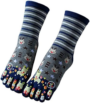 Awayyang 2 pairs of Comfort Cotton Socks for girls Cute ankel thumb Socks (Blue)