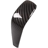 ABS Carbon Fiber Compatible with BMW E90 Carbon Fiber Pattern Gear Shift Knob Cover Trim, Carbon Fiber Style ABS Gear Shift Head Cover Compatible with BMW Z4 X1 E90 E92 E93 E87 1 3 Series 2005-2012
