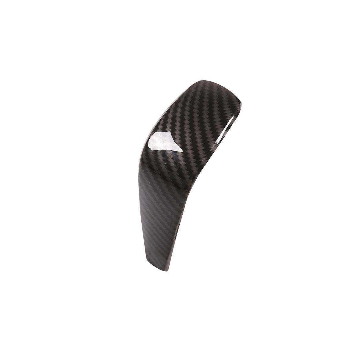 Photo 1 of ABS Carbon Fiber Compatible with BMW E90 Carbon Fiber Pattern Gear Shift Knob Cover Trim, Carbon Fiber Style ABS Gear Shift Head Cover Compatible with BMW Z4 X1 E90 E92 E93 E87 1 3 Series 2005-2012