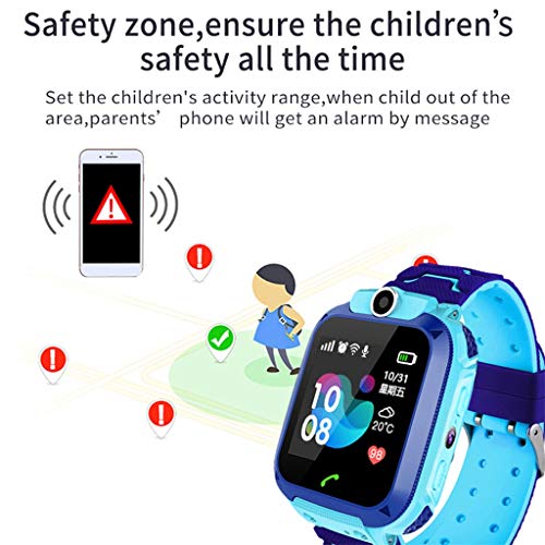 Aobiny Smart Watch for Kids,Positioning Kids Smart Watch, LPS Tracker Smartwatch Camera Games Flashlight SOS,Kids Waterproof Smart Watch Phone (Pink)