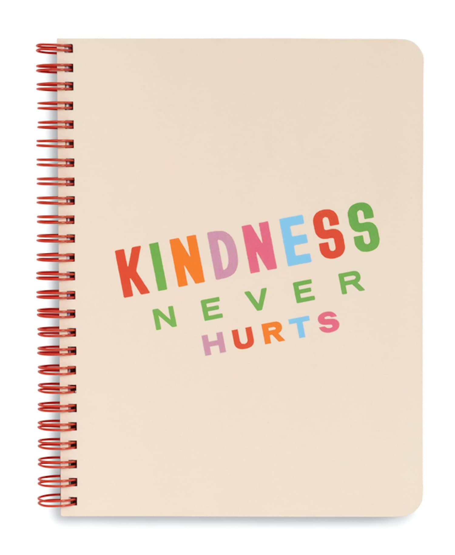 ban.do Rough Draft Mini Spiral Notebook with Saying, Pink Small Journal Notebook with Pockets and 160 Lined Pages, Kindness Never Hurts