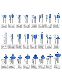 Home-Man - Juego de brocas de carburo de 24 piezas con vástago de 1.0 in y caja de almacenamiento de madera, herramientas de trabajo para mejorar el hogar y bricolaje