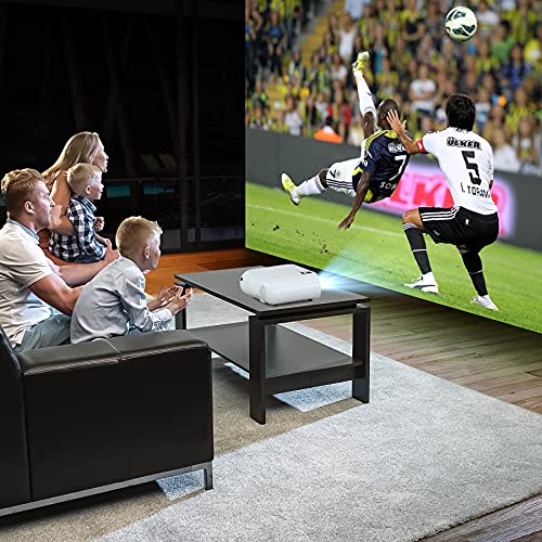 Mini Projector with Projector Screen, BACAR 6000 Lux Portable Projector Support 1080P HD 200" Display Compatible with HDMI USB VGA AV TF iOS & Android PS5 Home Outdoor Movie Projector - Image 6