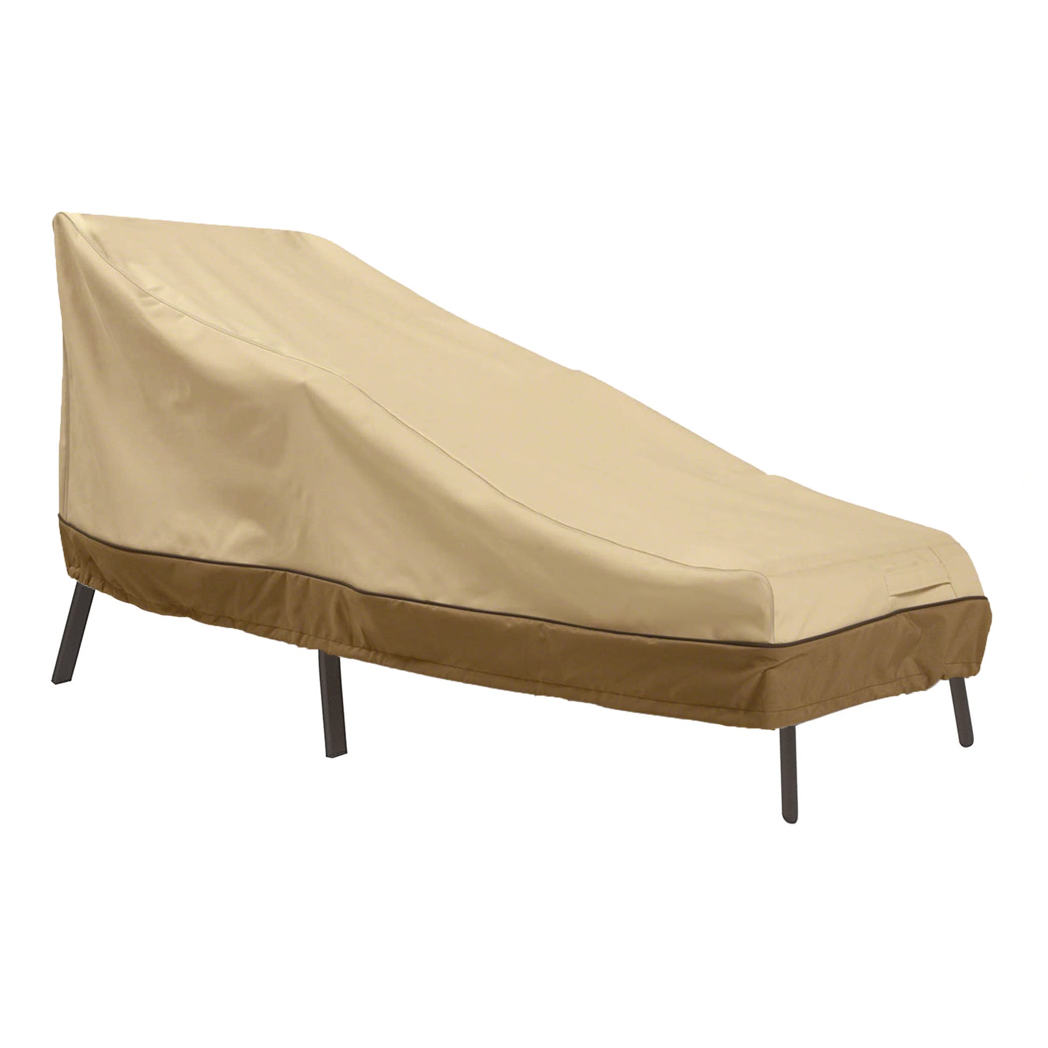 Classic Accessories 78952 Veranda Patio Chaise Lounge Cover, Medium Pebble/Bark/Earth