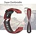 NotoCity Silicone Watch Band Replacement Solft Silicone Strap Compatible Forerunner 230/220/ 235/620/ 630/ 735XT/ Approach S20/ S5/ S6-Red