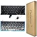 Padarsey Replacement US Layout Keyboard with Backlit Backlight 80 PCE Screws Compatible with MacBook Pro Retina 13