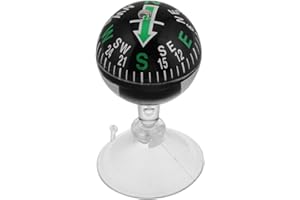 BESTOYARD Automotive Dashboard Compass with Suction Cup for Reliable Navigation Portable Design for Car and Boat Use for Camping and Hiking Adventures