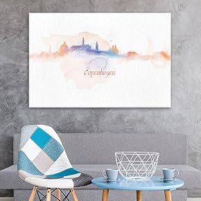 Impressionism Watercolor Style City Landscape of Copenhagen