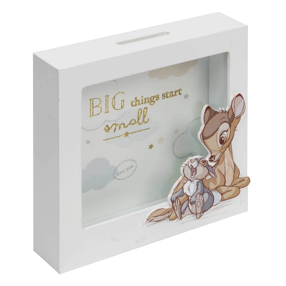Disney Baby Magical Beginnings Bambi and Thumper Wooden Money Box