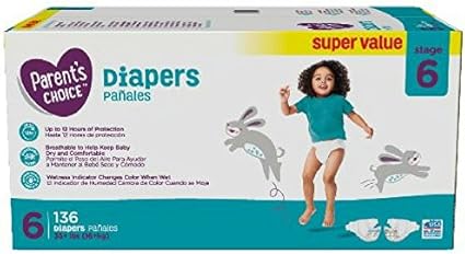 parents choice diapers size 6