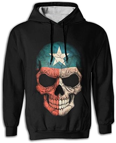 JUJIA SAD Dark Texas Flag Skull Men's 3D Print Sweatshirt Sweatshirts