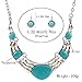 XY Fancy Vintage Look Retro Antique Silver Plated Cloun Flower Necklace Earrings Turquoise Jewelry (S000)