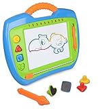 Freebex Kids Magnetic Drawing Board Colorful Screen Erasable Writing Sketch Board Pad Magna Doodle for Kids Toddlers Babies with 4 Stamps and 1 Pen,Write and Learn Creative Center