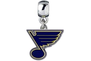 Heavens Jewelry ST LOUIS BLUES HOCKEY TEAM CHARM SLIDE PENDANT ADD TO YOUR NECKLACE EUROPEAN BRACELET DIY PROJECTS ETC.