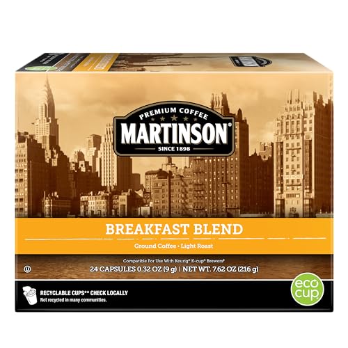 MARTINSON SINGLE SERVE COFFEE CAPSULES, BREAKFAST BLEND, COMPATIBLE WITH KEURIG K-CUP BREWERS, 24 COUNT