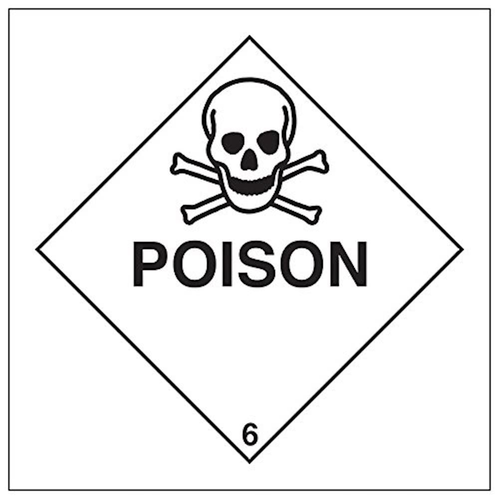V Safety Hazard diamond – Poison-300x300mm-Magnetic Safety Sign