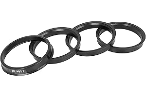 X AUTOHAUX 4pcs Plastic 67.1mm OD to 60.1mm ID Car Hub Centric Rings Wheel Bore Center Spacer Hub Rings Black