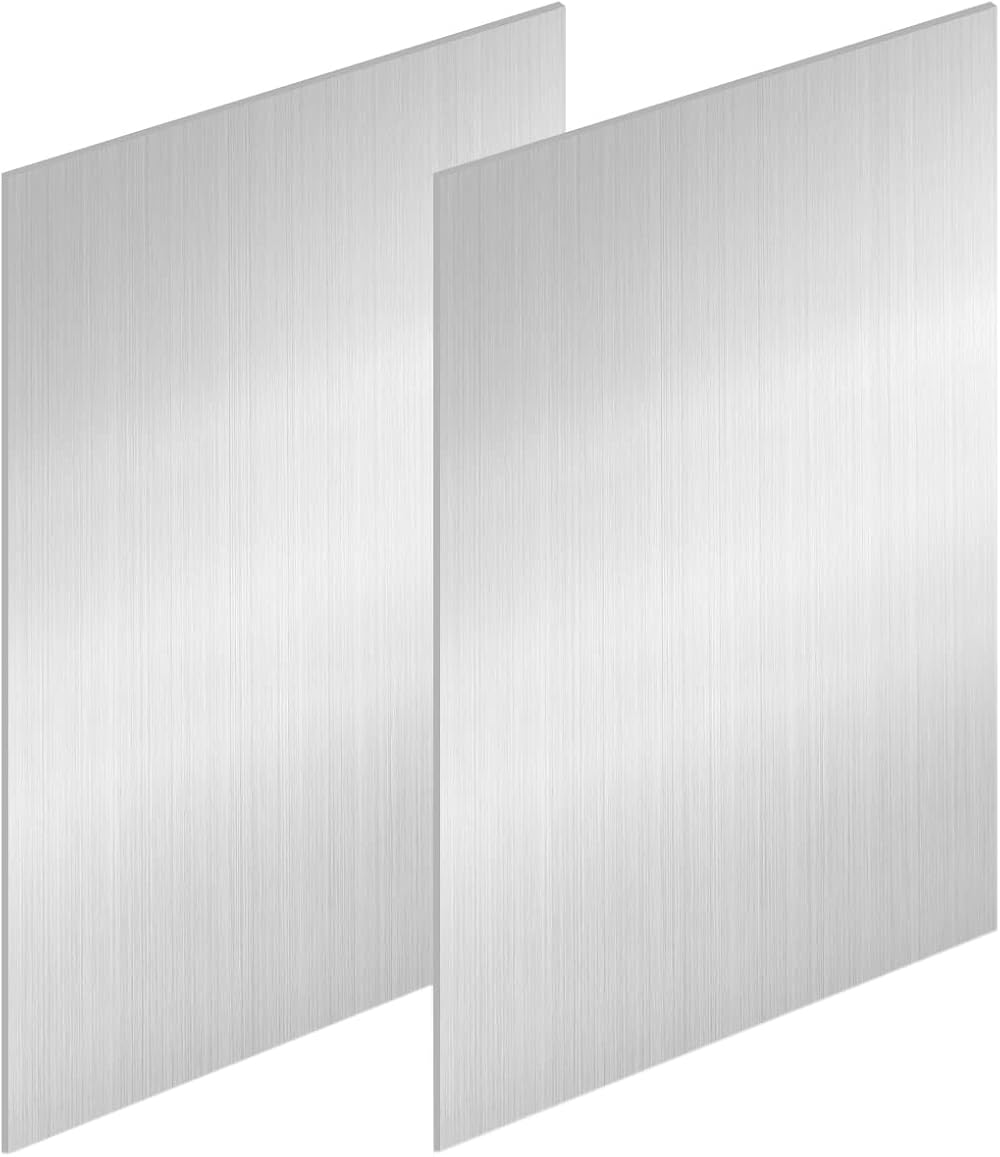 TSKDKIT 304 Stainless Steel Sheet 30 x 15 cm 0.5 mm (2 PCS) Backing Panels