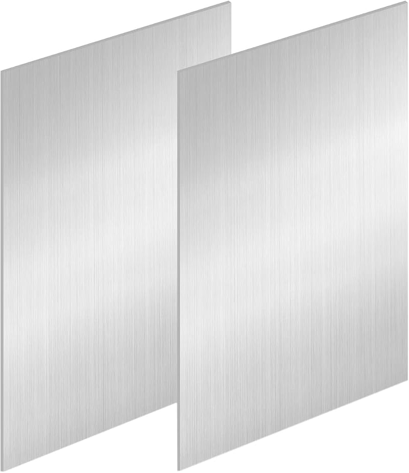 TSKDKIT 304 Stainless Steel Sheet 30 x 15 cm 0.5 mm (2 PCS) Backing Panels