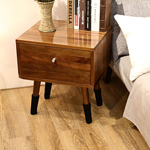 furniture pads 32 Pcs chocolate color black Protective floor kitchen chairs socks for table etc table chair legs cover