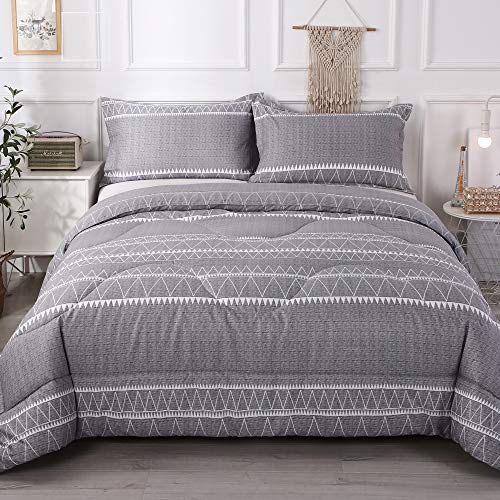 Photo 1 of Andency Grey Boho Comforter King(90x104 Inch)